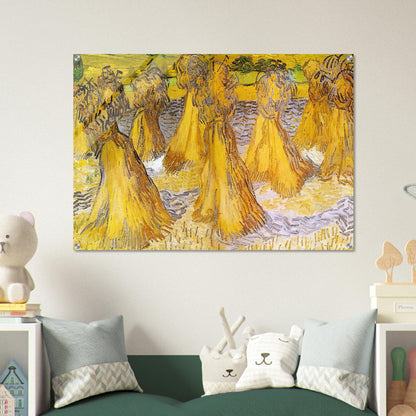 Sheaves of Wheat - Vincent van Gogh Acrylic Print - 70x100 cm / 28x40″ inches