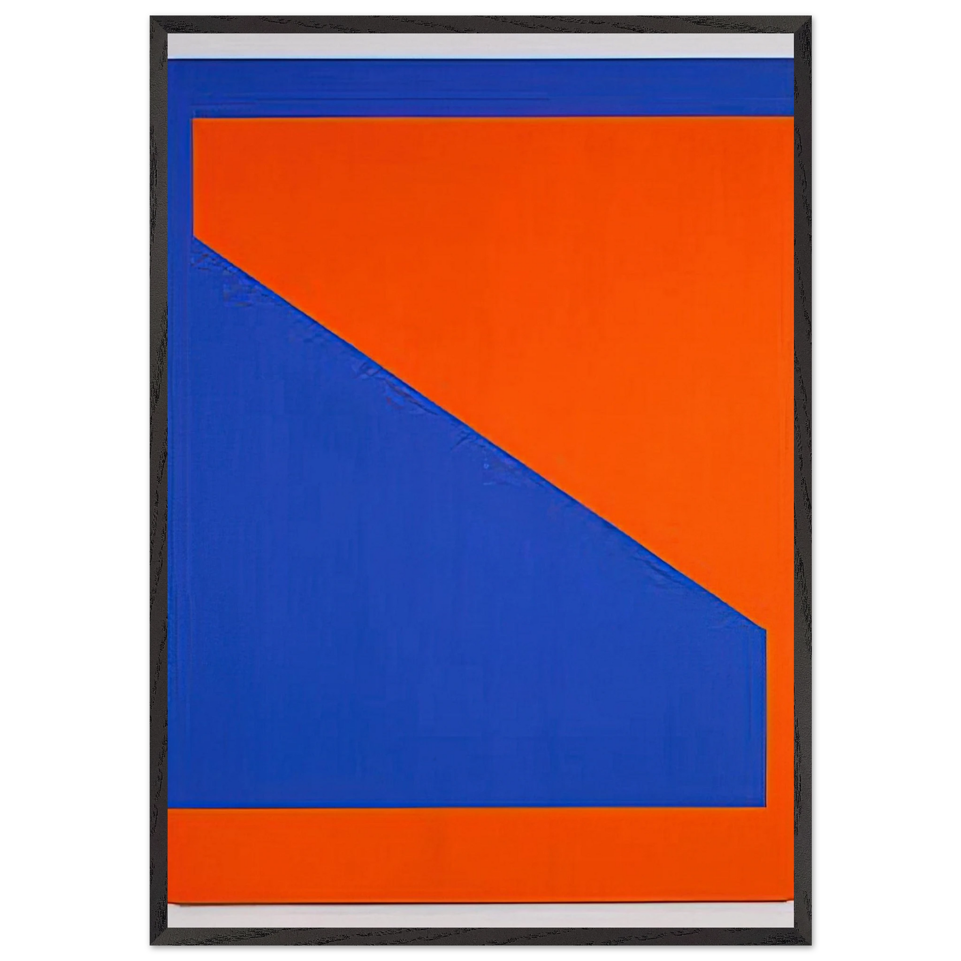 Blue with Orange - 1984 - Carmen Herrera Framed Art Print – Black Wooden Frame - Default Title - -Framed Art Print