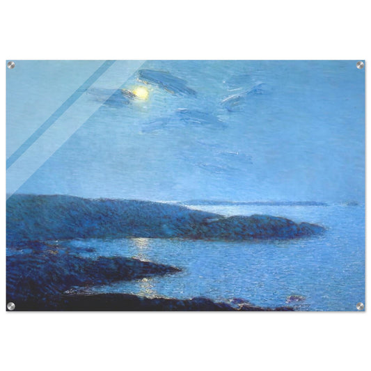 Moonlight - Childe Hassam Acrylic Print - 70x100 cm / 28x40″ inches | Childe Hassam Wall Art | Childe Hassam Prints