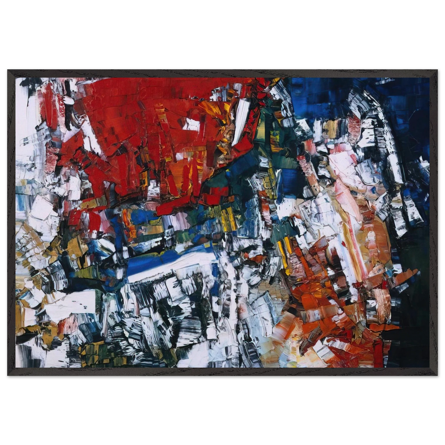 Perspectives N1 - Jean-Paul Riopelle Framed Art Print – Black Wooden Frame - Default Title - -Framed Art Print