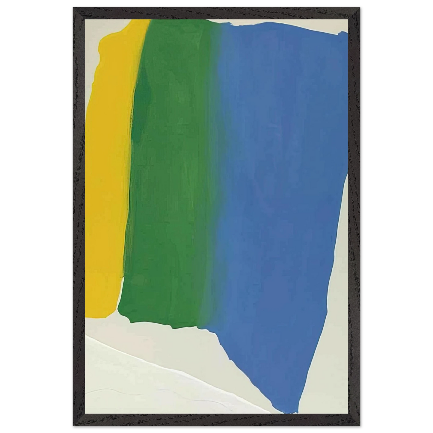 Helen Frankenthaler - Summer Insignia - 1969 Wall art - 21x29.7 cm / 8x12" - Premium Wooden Framed Poster With Fine Art Paper - Black frame