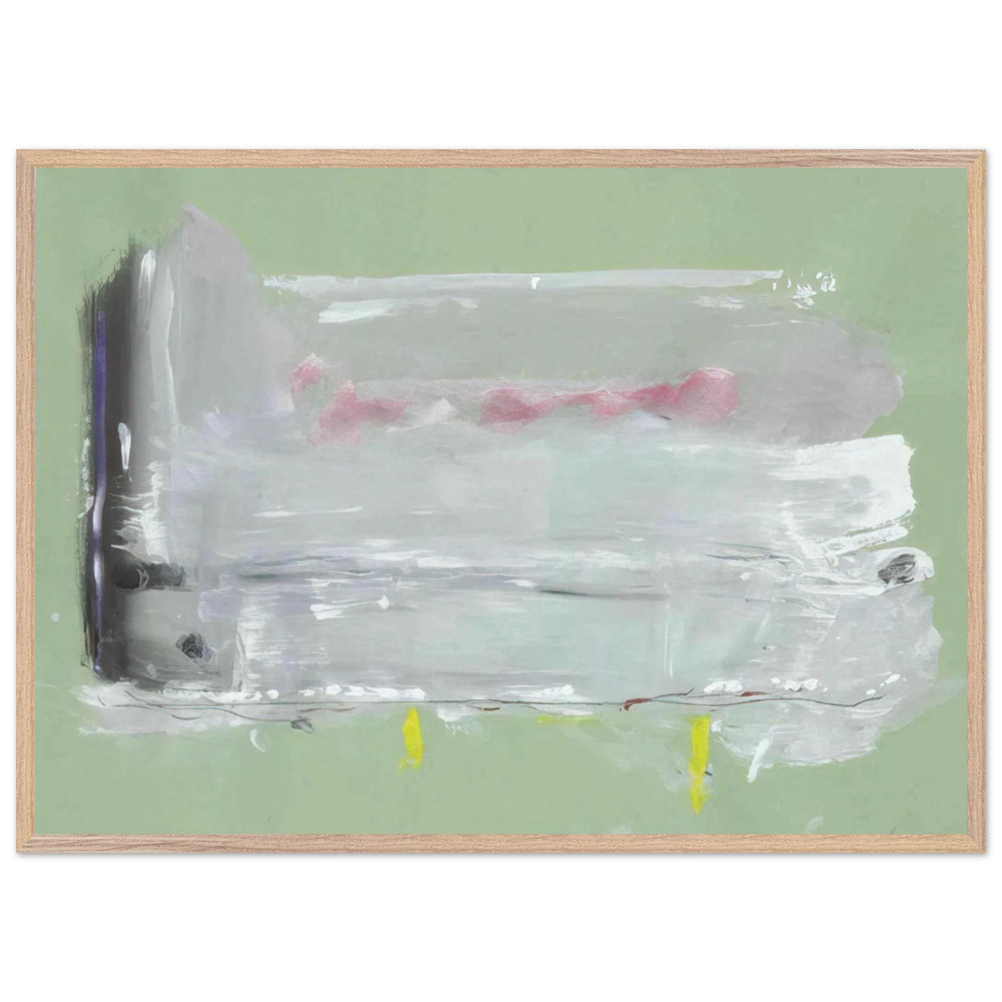 Helen Frankenthaler - Untitled - 1984 Wall art - 30x45 cm / 12x18 inches - Premium Wooden Framed Poster With Fine Art Paper - Wood frame