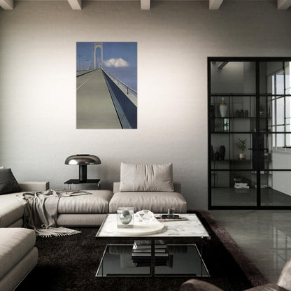 Whitestone Bridge - 1940 - Ralston Crawford Brushed Aluminum Print - 70x100 cm / 28x40 inches | Ralston Crawford Aluminum Print | Ralston Crawford Prints