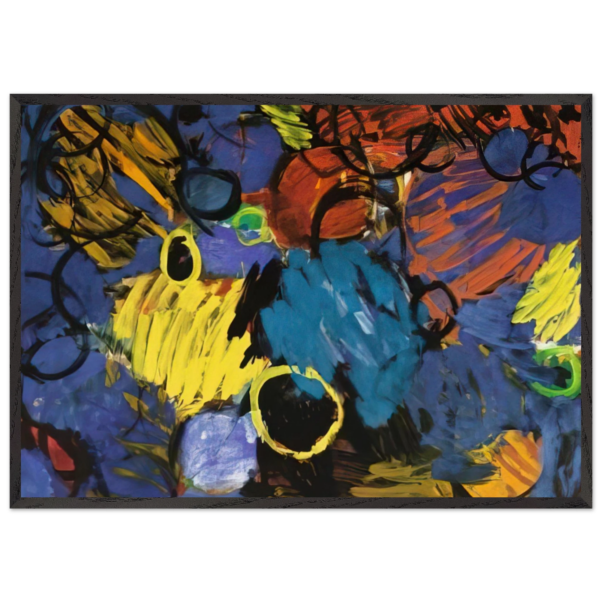 Motion - 1962 - Ernst Wilhelm Nay Framed Art Print – Black Wooden Frame - Default Title - -Framed Art Print