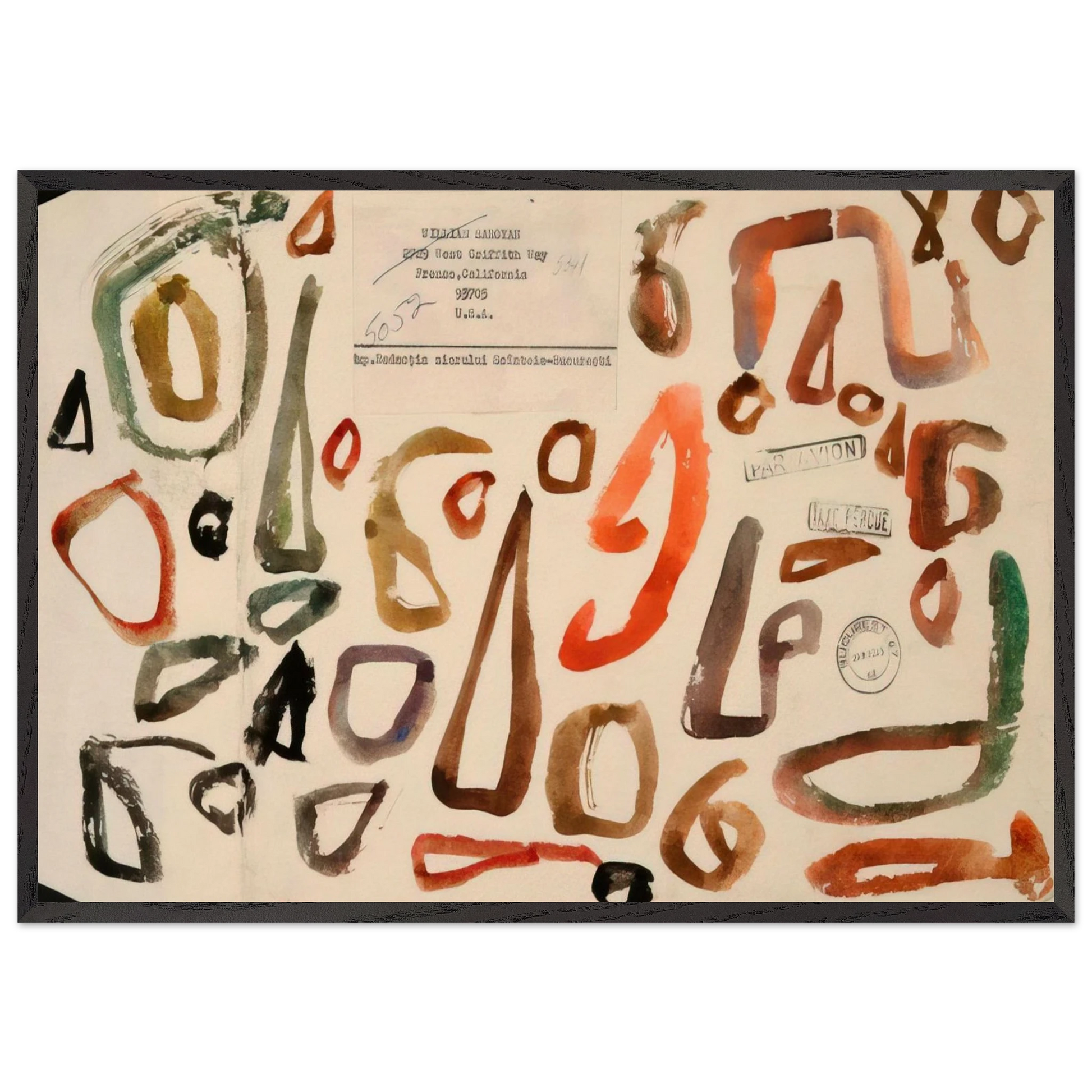 1 October 3 1972 - 1972 - William Saroyan Framed Art Print – Black Wooden Frame - Default Title - -Framed Art Print