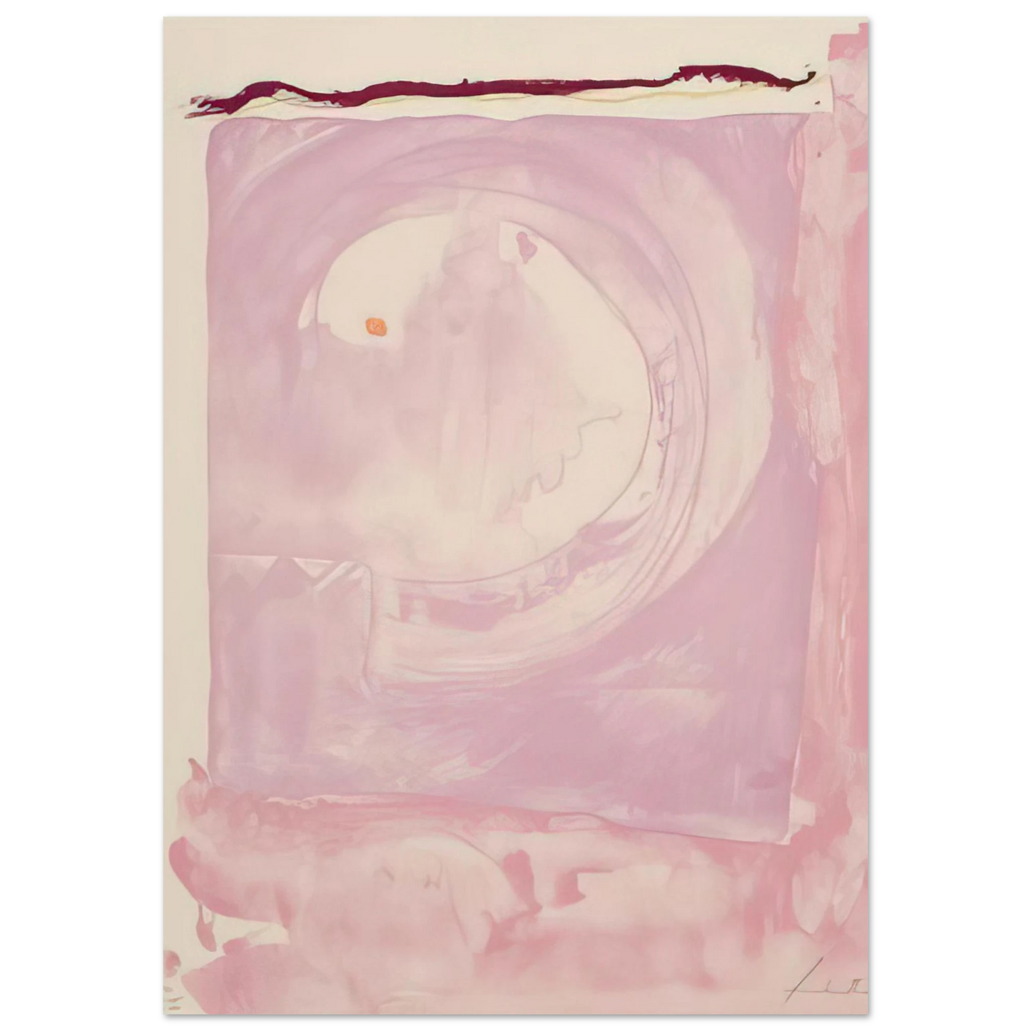 Helen Frankenthaler - Reflections IX - 1995 Wall art - 40x50 cm / 16x20 inches - Premium Wooden Framed Poster With Fine Art Paper - Black frame