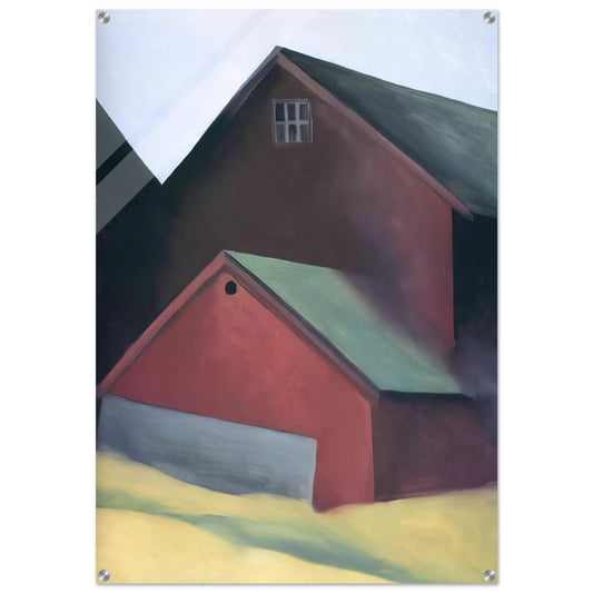 Ends Of Barns - Georgia O'Keeffe Acrylic Print - 70x100 cm / 28x40″ inches
