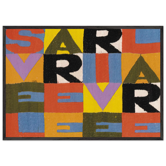SVELARE E RIVELARE - Alighiero Boetti Framed Art Print – Black Wooden Frame - Default Title - -Framed Art Print