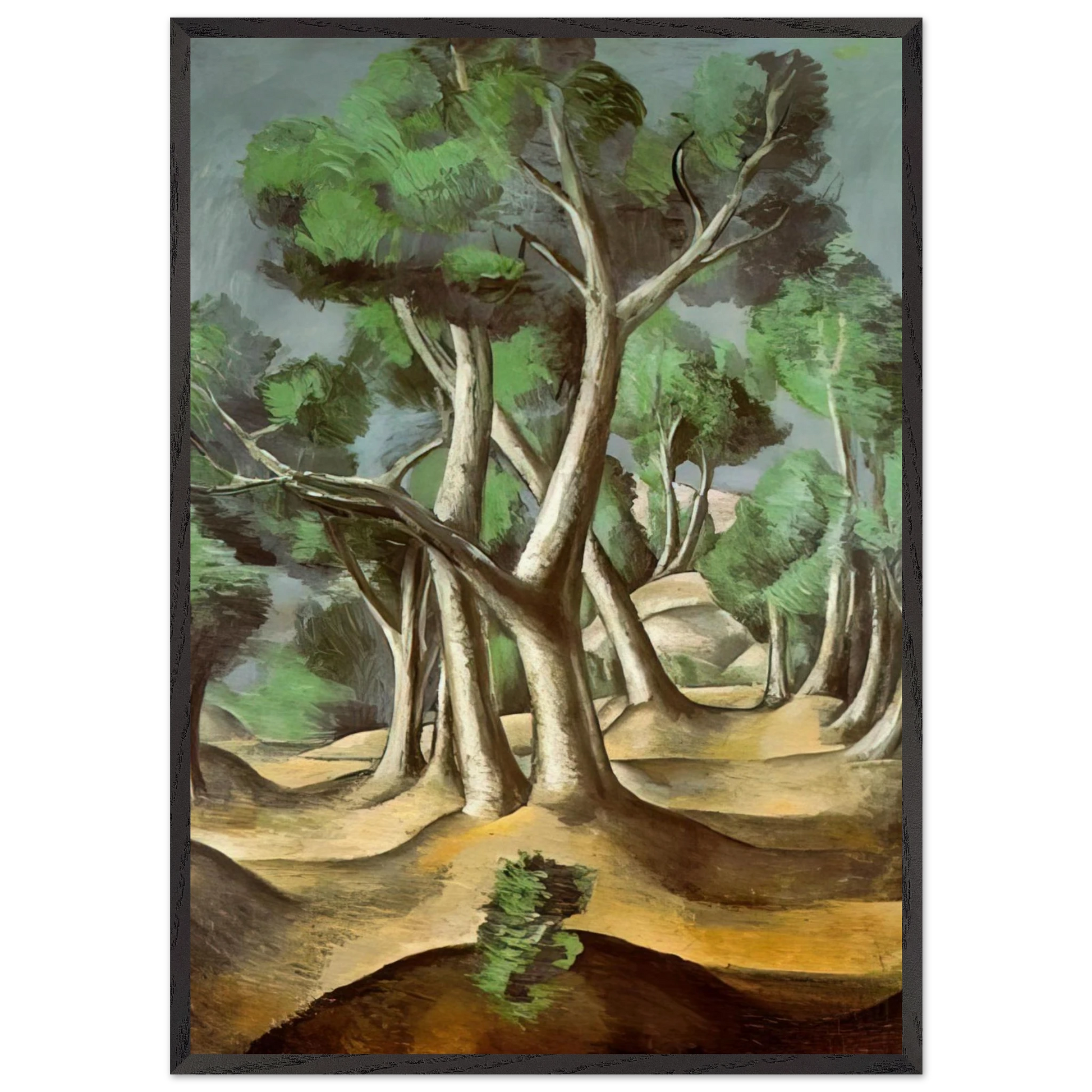 THE GROVE 1912 - Andre Derain Framed Art Print – Black Wooden Frame - Default Title - -Framed Art Print