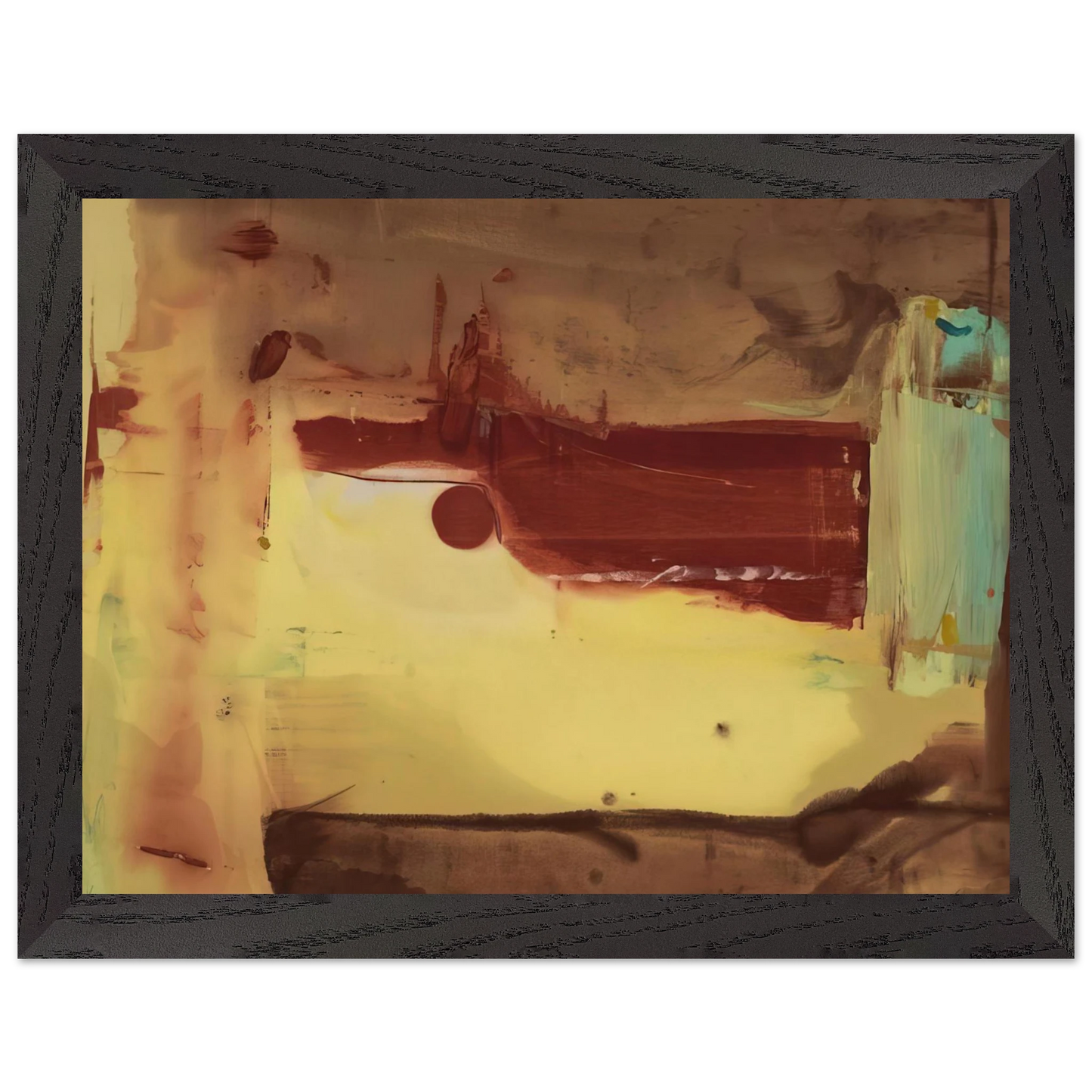 Helen Frankenthaler - Desert Pass - 1976 Wall art - 70x100 cm / 28x40 inches - Premium Wooden Framed Poster With Fine Art Paper - Wood frame