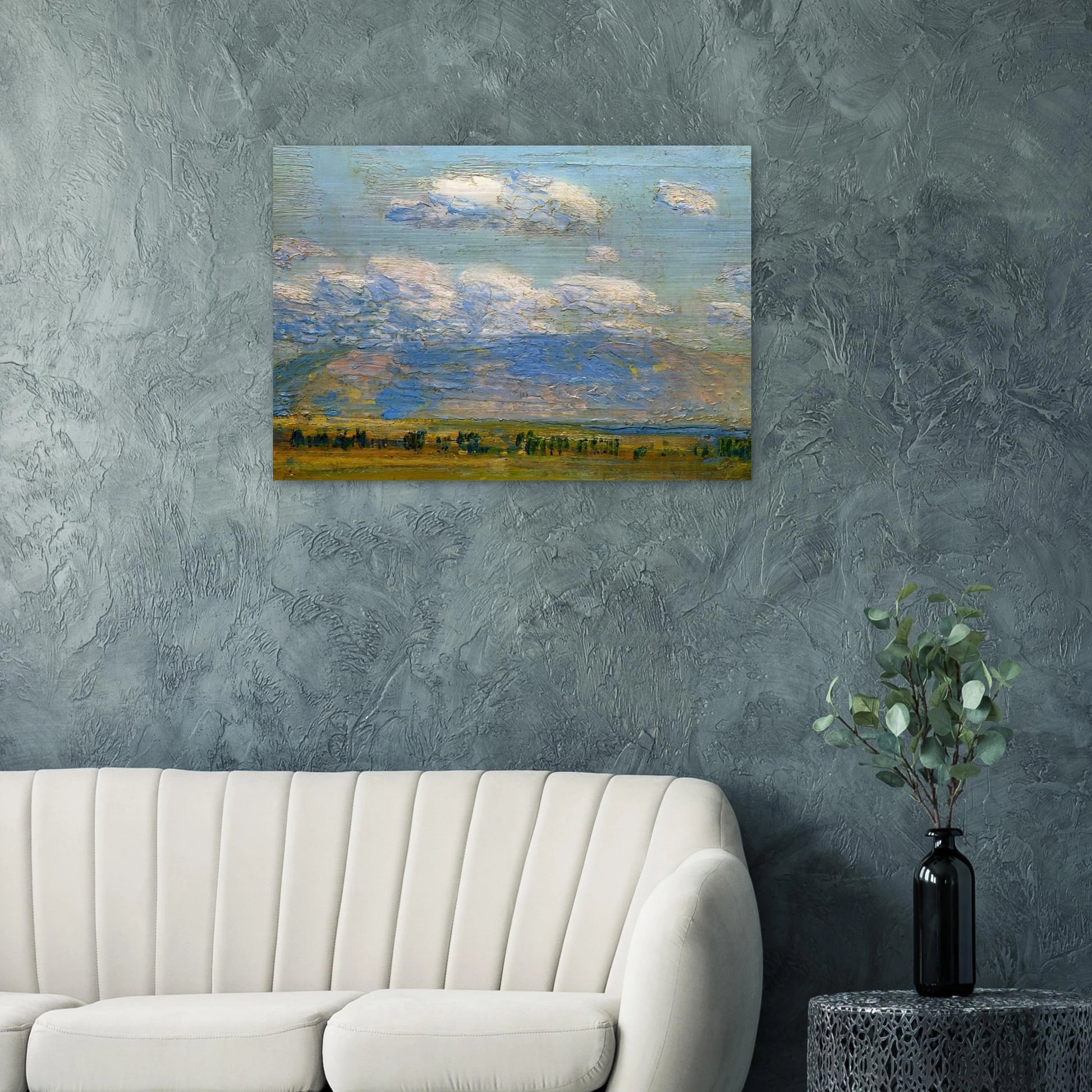 Mountain Home, Idaho - Childe Hassam Brushed Aluminum Print - 70x100 cm / 28x40 inches | Childe Hassam Aluminum Print | Childe Hassam Prints