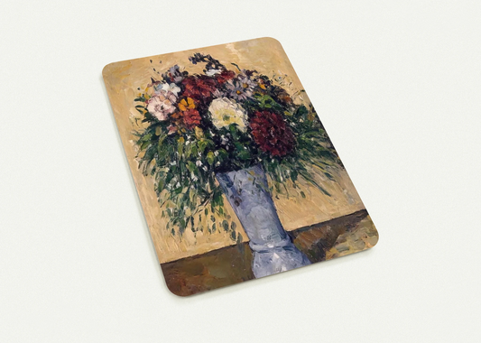 Flowers in a Blue Vase By Paul Cézanne Pack of 10 Post Cards | Paul Cézanne Post Cards | A6 (10.5 x 14.8 cm) - 4.1 x 5.8 inches