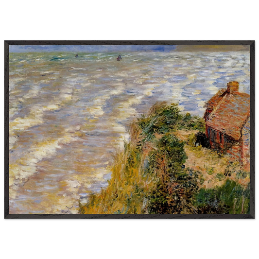 Rising Tide at Pourville - claude monet Framed Art Print – Black Wooden Frame - Default Title - -Framed Art Print