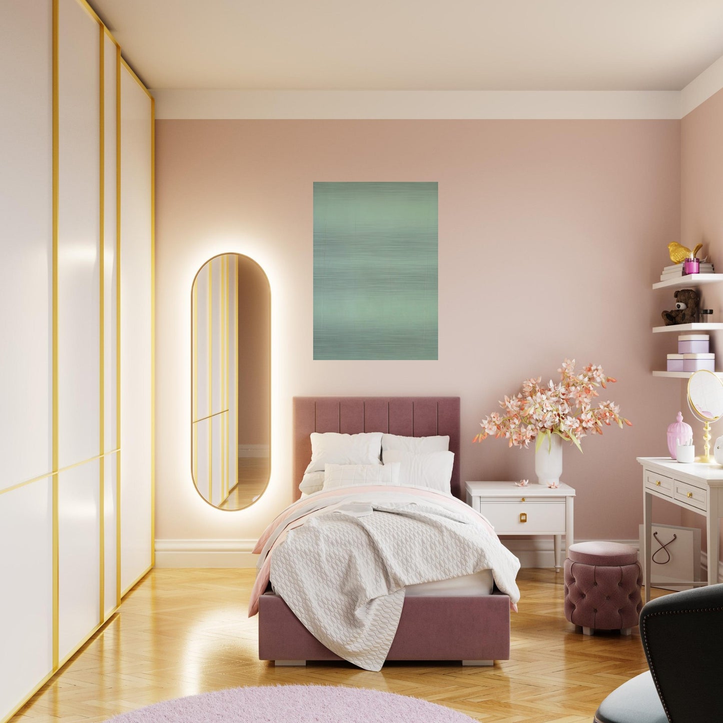 Transparent Green Sun-Box - 1970 - Theodoros Stamos Brushed Aluminum Print - 70x100 cm / 28x40 inches | Theodoros Stamos Aluminum Print | Theodoros Stamos Prints