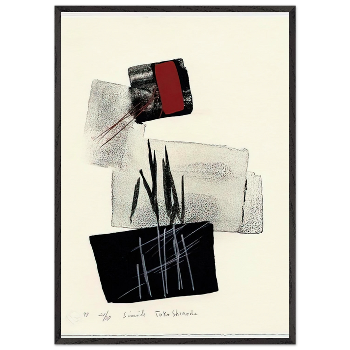 Simile - 1997 - Toko Shinoda 70x100 cm / 28x40 inches Framed Art Print – Black Wooden Frame