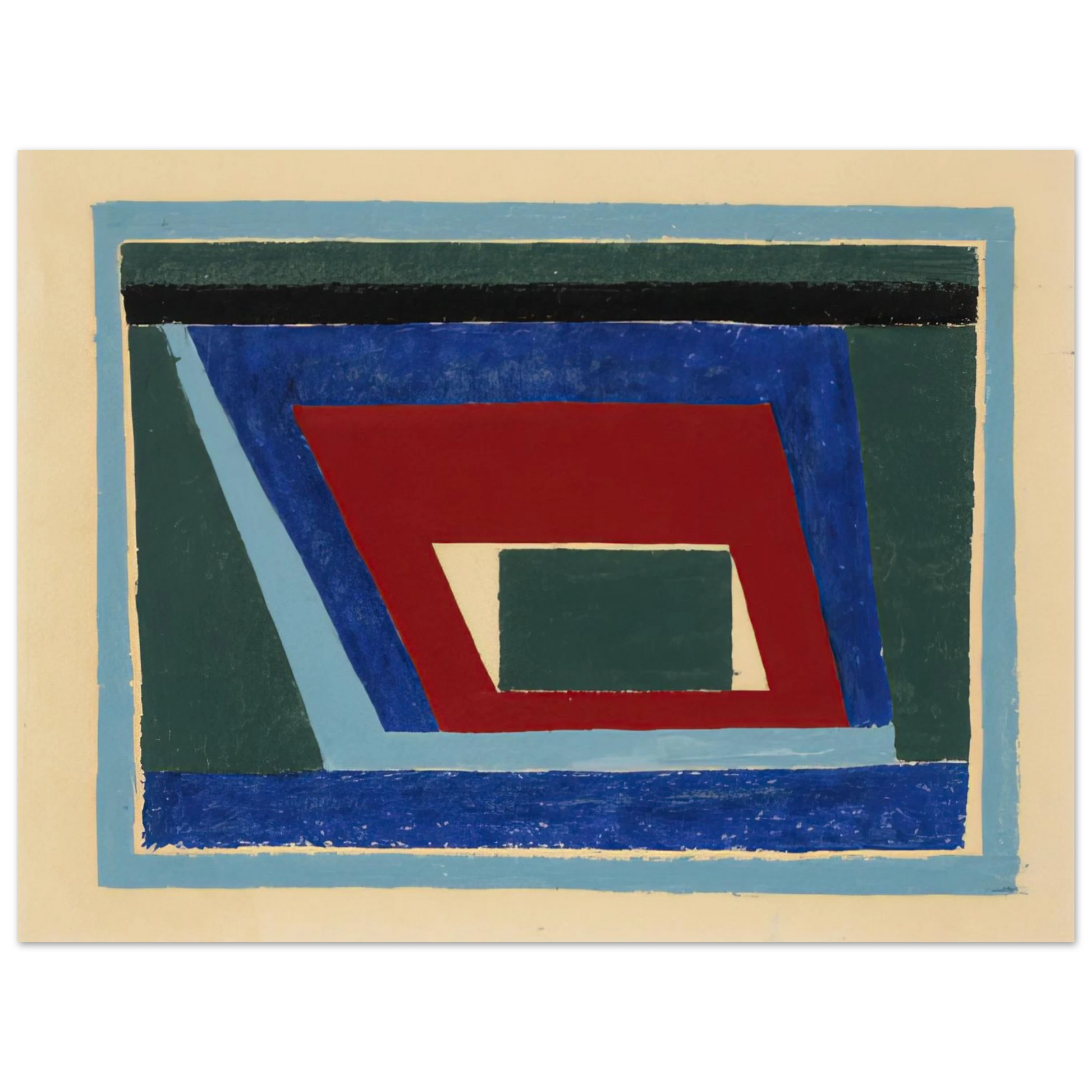 Josef Albers - UNTITLED ABSTRACTION MANTIC 1940 Fine Art Poster - Default Title