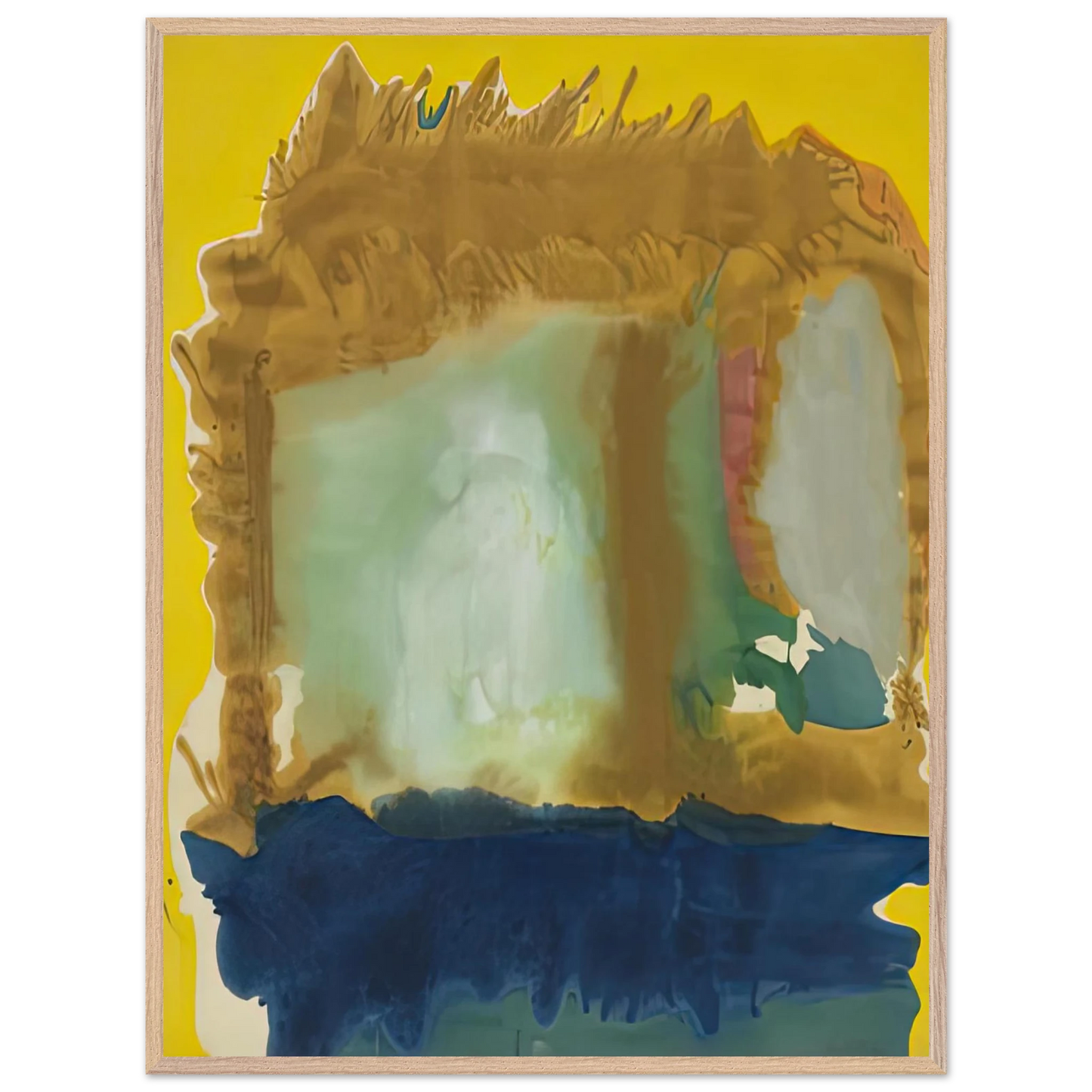 Helen Frankenthaler - Milkwood Arcade, 1963- Wall Art - 21x29.7 cm / 8x12" - Premium Wooden Framed Poster With Fine Art Paper - Wood frame