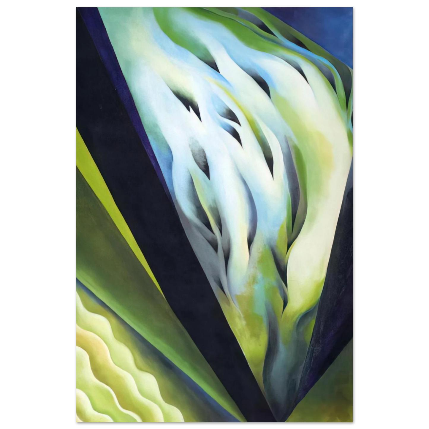 Georgia O'Keeffe - Blue and Green Music Fine Art Poster - 75x100 cm / 30x40 inches