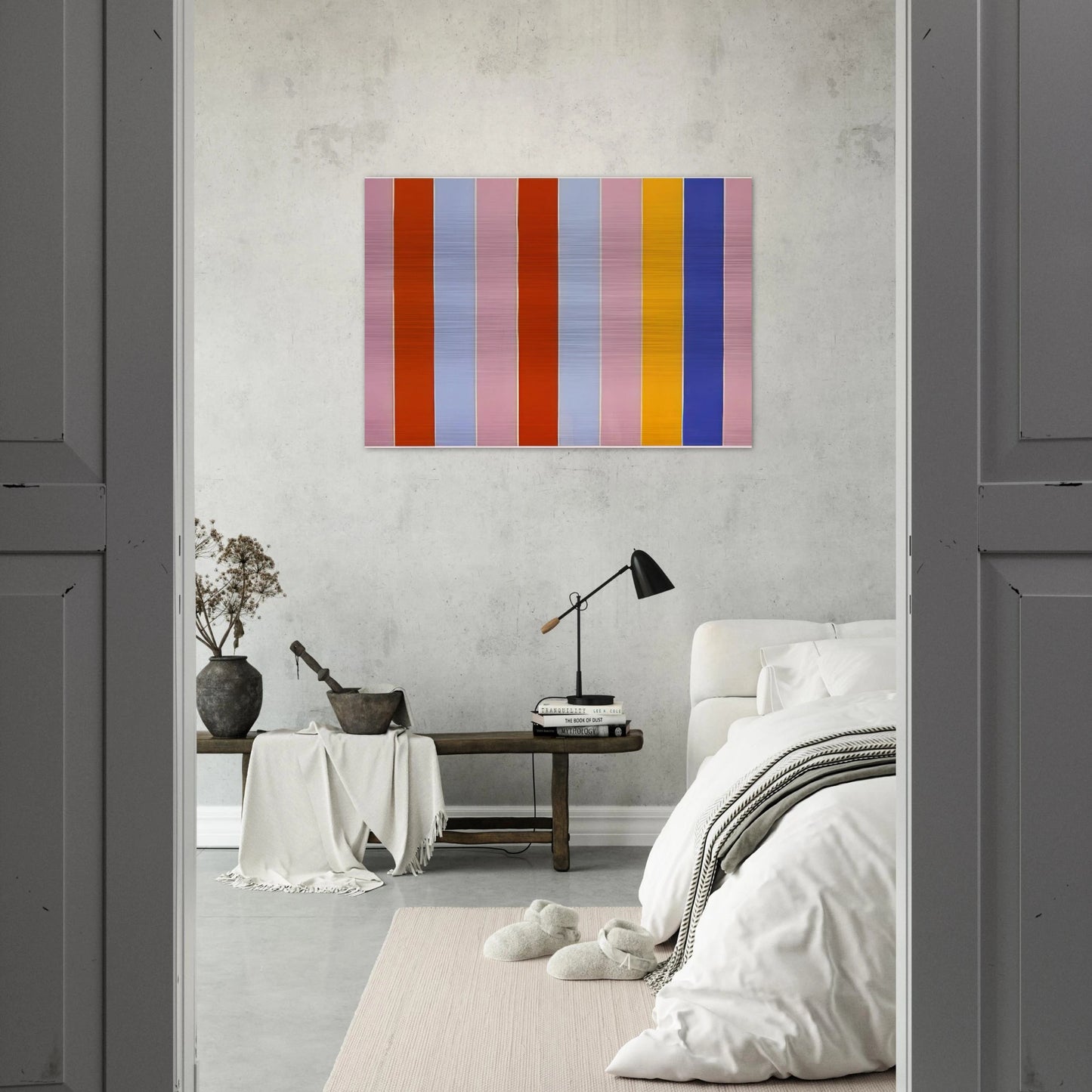 Peeping Wall - 1960 - Gene Davis Brushed Aluminum Print - 70x100 cm / 28x40 inches | Gene Davis Aluminum Print | Gene Davis Prints