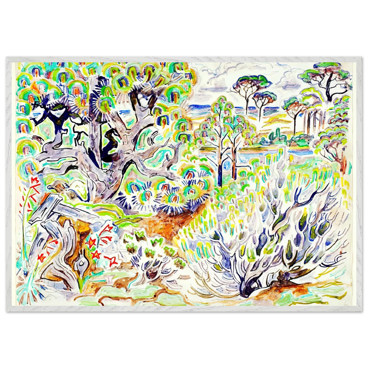 Walter Inglis Anderson - Walter Anderson Wall art - A3 (29.7 x 42  cm) - Premium Wooden Framed Poster With Fine Art Paper - White frame