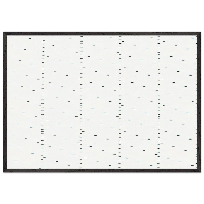 Every 15 cms every 16 cms dash of one cm long - 1974 - Francois Morellet 70x100 cm / 28x40 inches Framed Art Print – Black Wooden Frame
