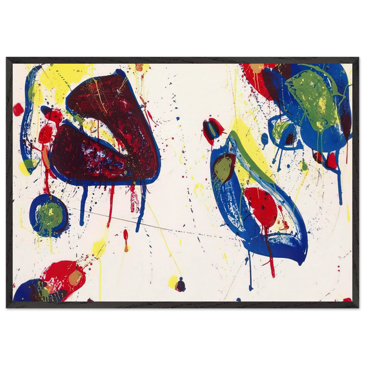 Heart Stone - Sam Francis 70x100 cm / 28x40 inches Framed Art Print – Black Wooden Frame