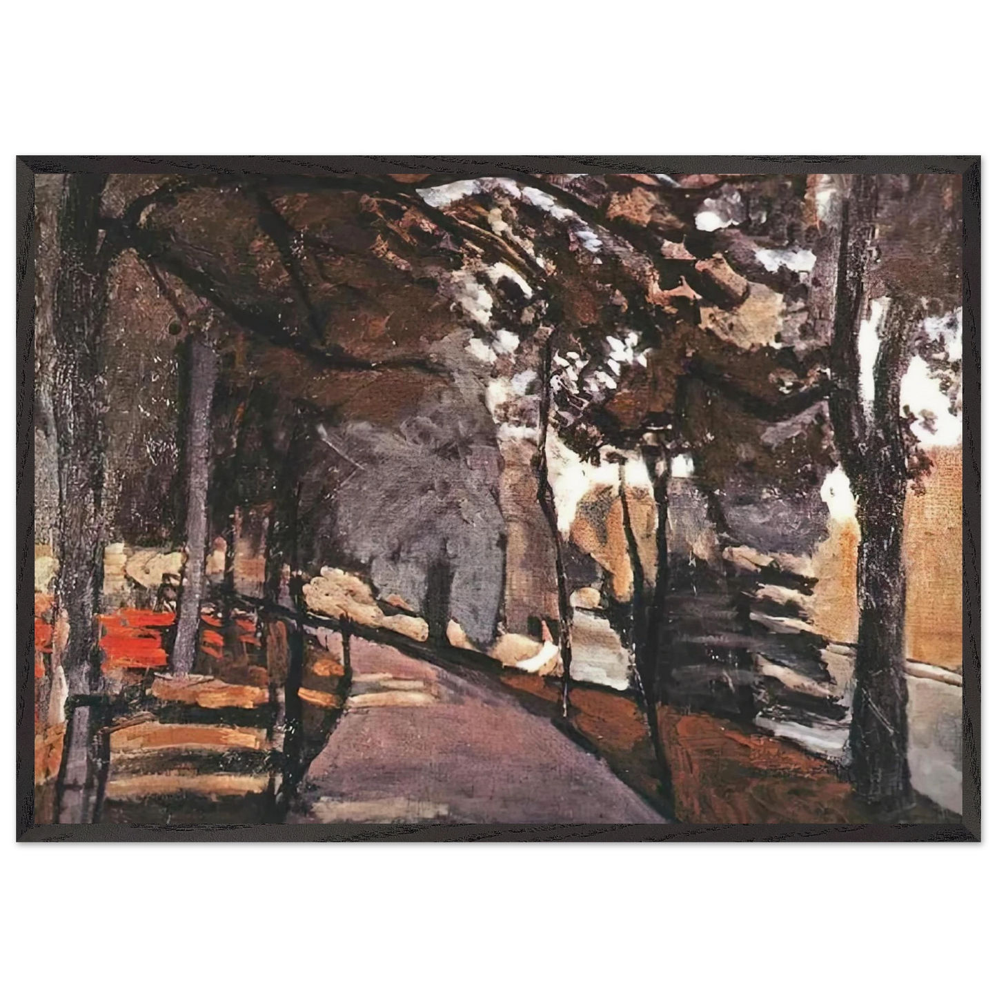 THE PATH IN THE BOIS DE BOULOGNE 1903 - Henri Matisse Framed Art Print – Black Wooden Frame - Default Title - -Framed Art Print