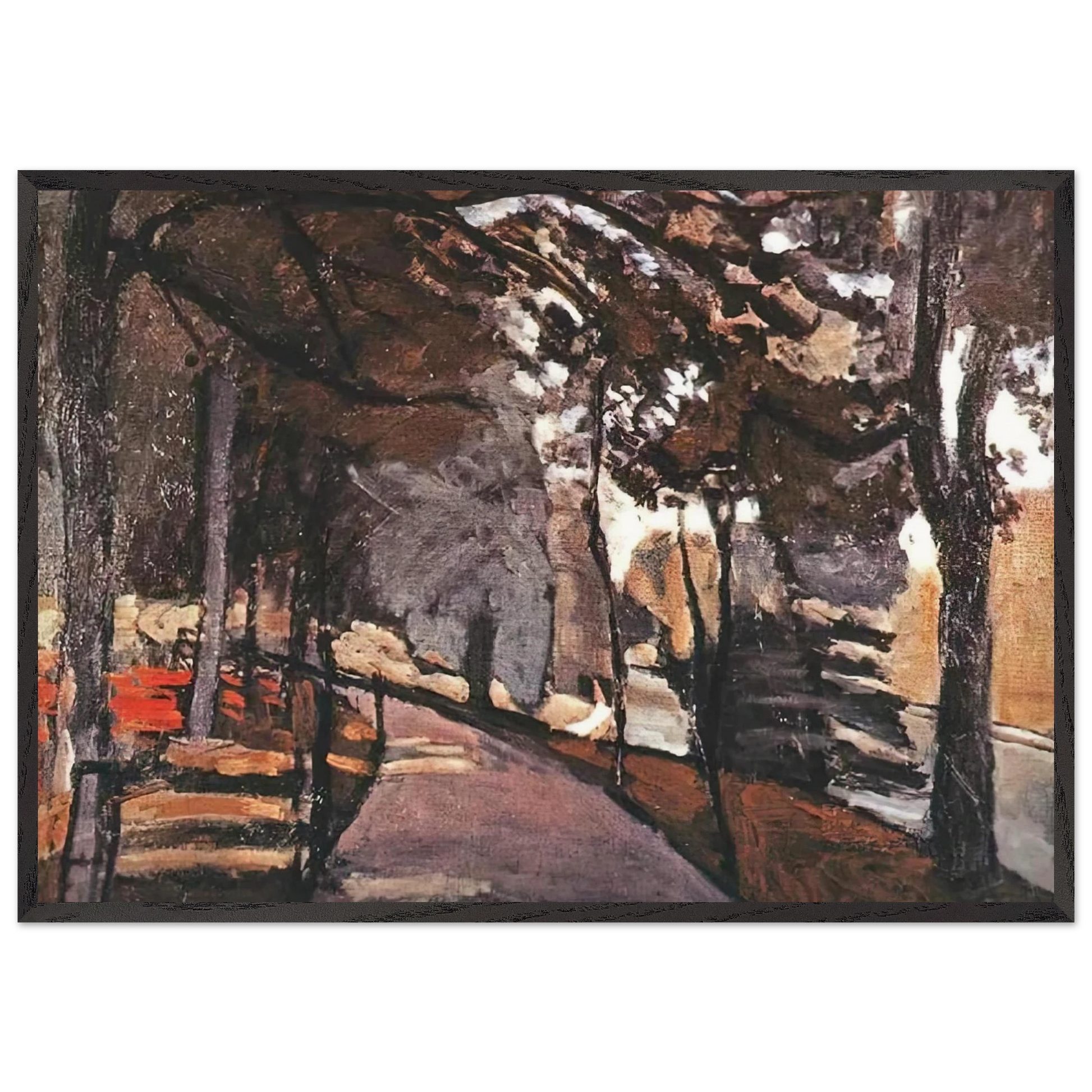 THE PATH IN THE BOIS DE BOULOGNE 1903 - Henri Matisse Framed Art Print – Black Wooden Frame - Default Title - -Framed Art Print