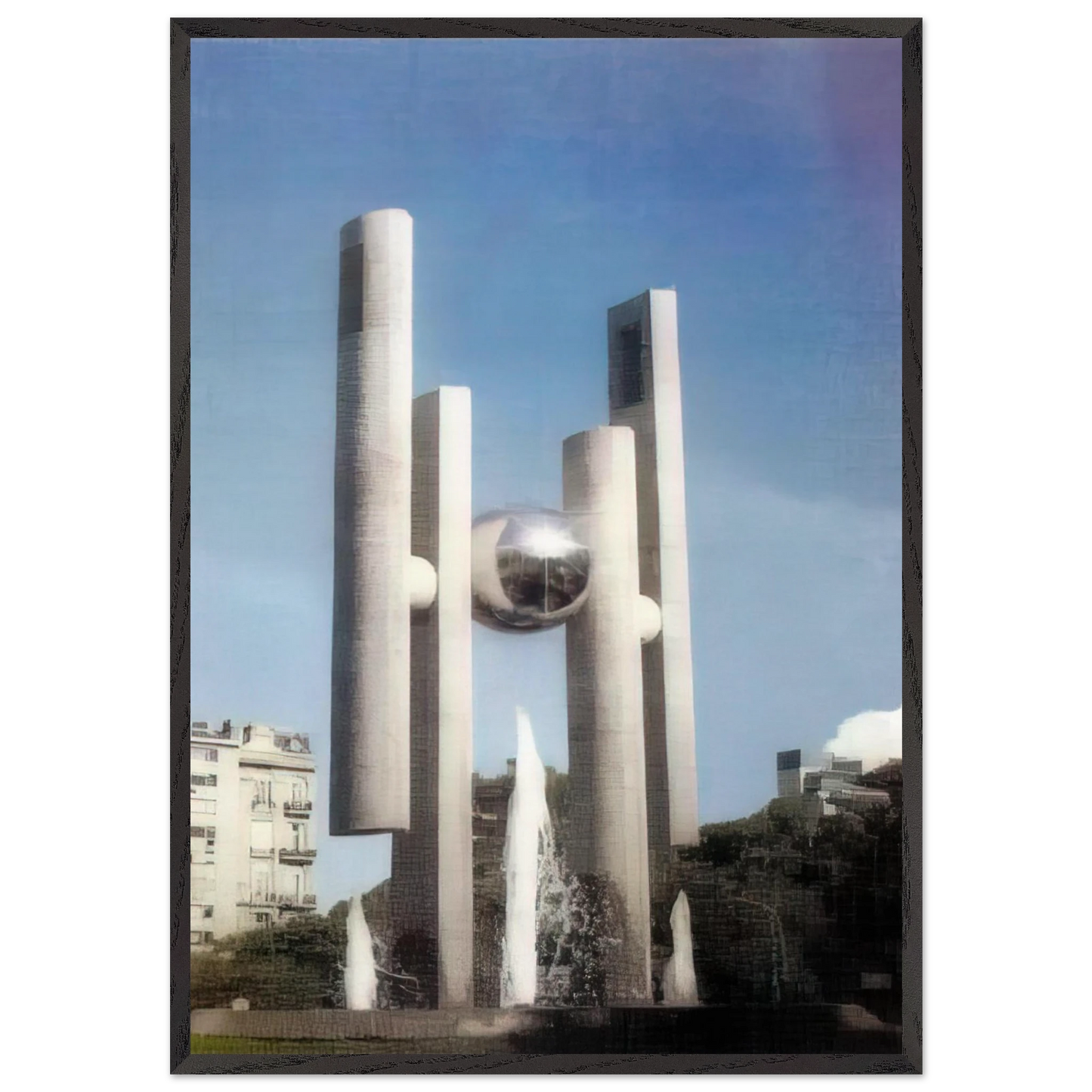 Homage to Democracy - 2000 - Gyula Kosice Framed Art Print – Black Wooden Frame - Default Title - -Framed Art Print