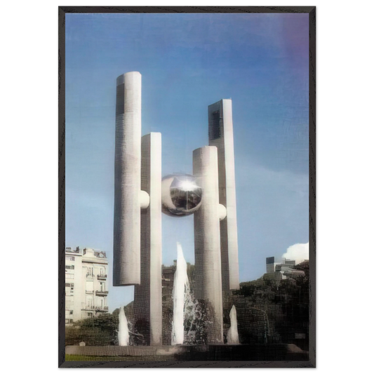 Homage to Democracy - 2000 - Gyula Kosice Framed Art Print – Black Wooden Frame - Default Title - -Framed Art Print