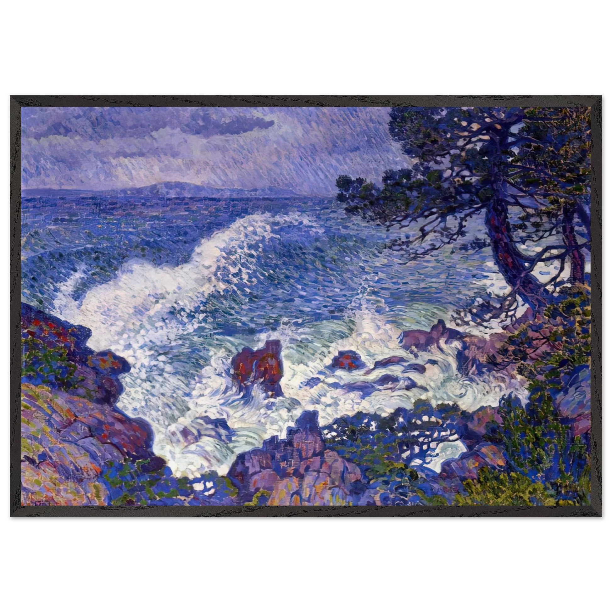 EAST WIND 1904 - Theo van Rysselberghe Framed Art Print – Black Wooden Frame - Default Title - -Framed Art Print