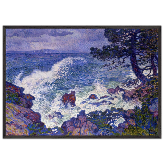EAST WIND 1904 - Theo van Rysselberghe Framed Art Print – Black Wooden Frame - Default Title - -Framed Art Print