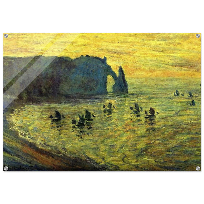 The Cliffs at Etretat - claude monet Acrylic Print - 70x100 cm / 28x40″ inches