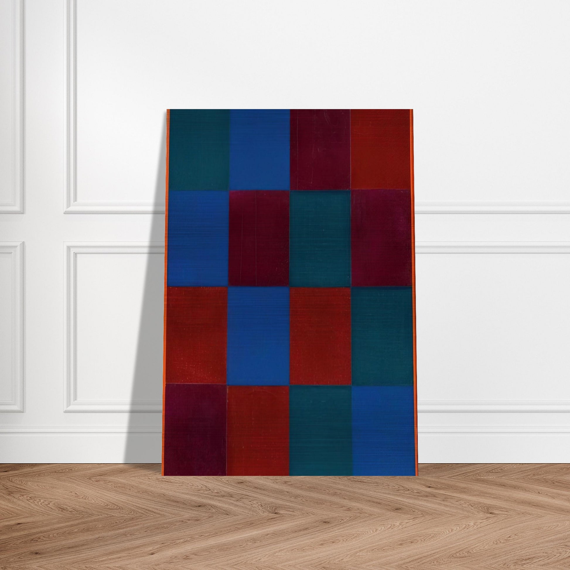 Four Equal Groups of Four - 1970 - Max Bill Brushed Aluminum Print - 70x100 cm / 28x40 inches | Max Bill Aluminum Print | Max Bill Prints