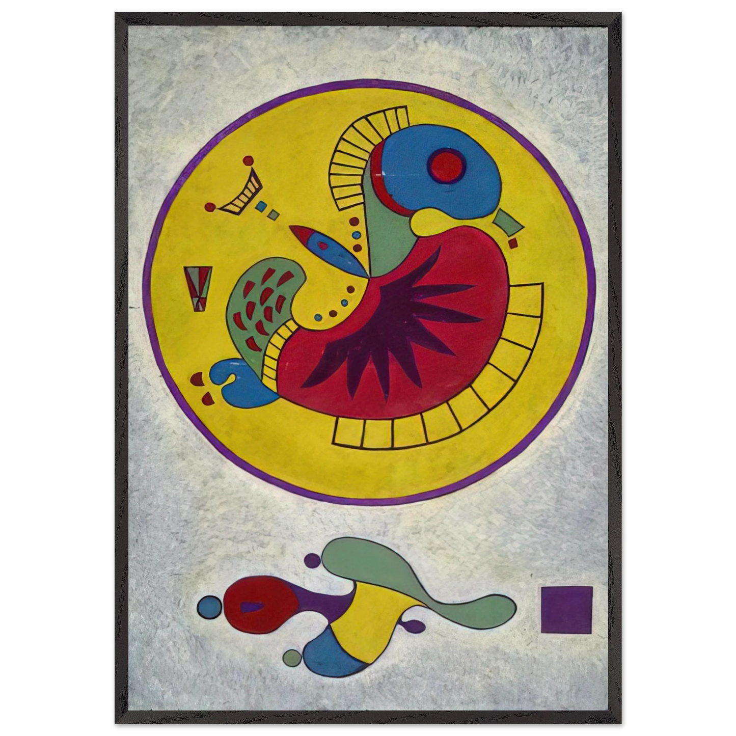 UNTITLED 1 N8 - Wassily Kandinsky Framed Art Print – Black Wooden Frame - Default Title - -Framed Art Print