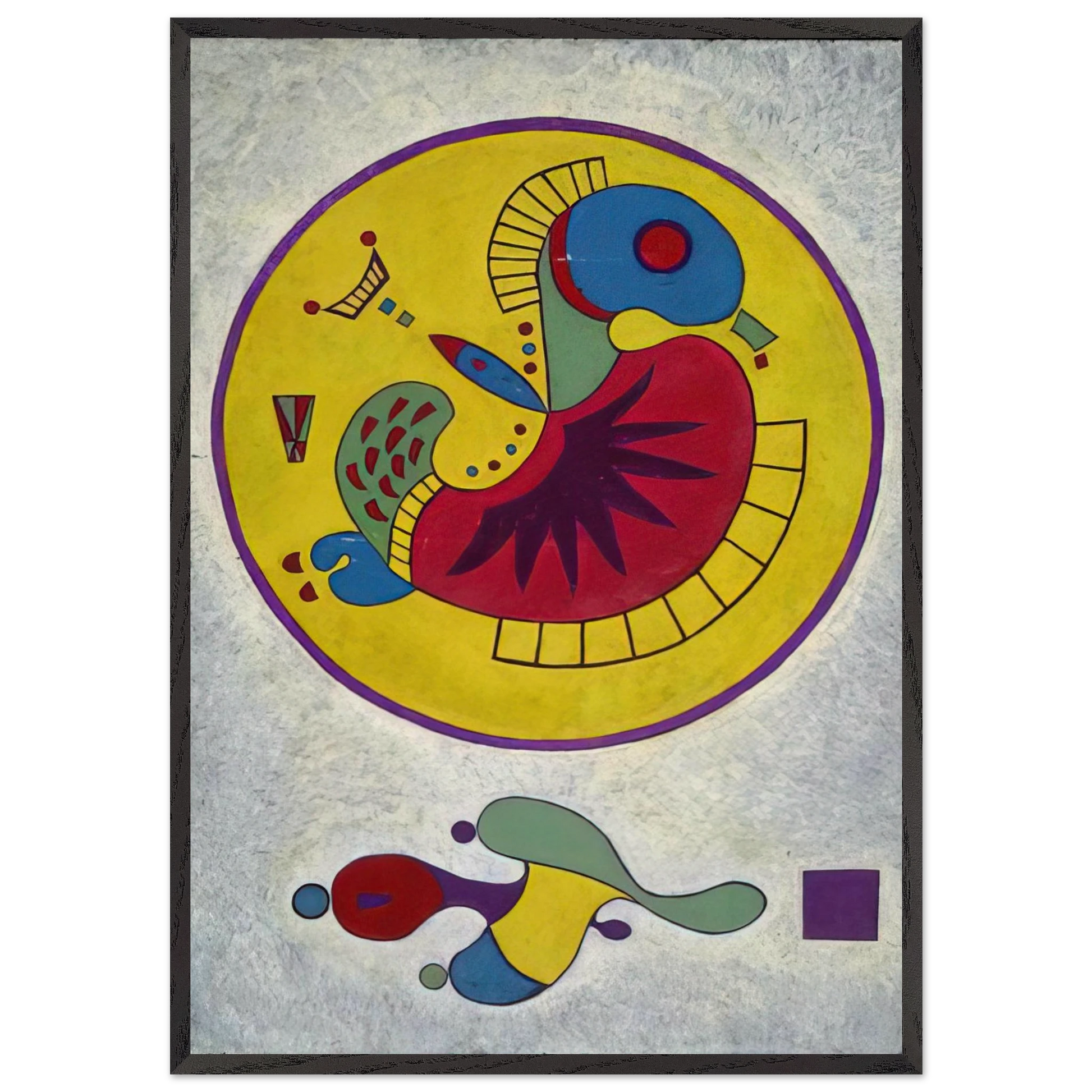 UNTITLED 1 N8 - Wassily Kandinsky Framed Art Print – Black Wooden Frame - Default Title - -Framed Art Print