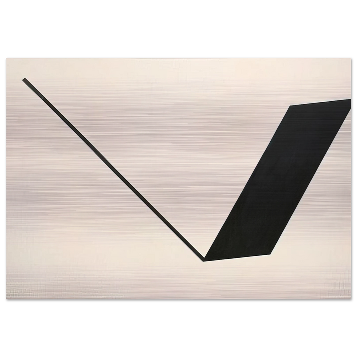 Big Space - Black Line - 1990 - Leon Polk Smith Brushed Aluminum Print - 70x100 cm / 28x40 inches | Leon Polk Smith Aluminum Print | Leon Polk Smith Prints