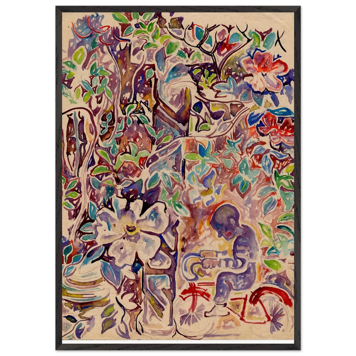 Walter Anderson N21 - Walter Inglis Anderson 70x100 cm / 28x40 inches Framed Art Print – Black Wooden Frame | Walter Anderson Prints