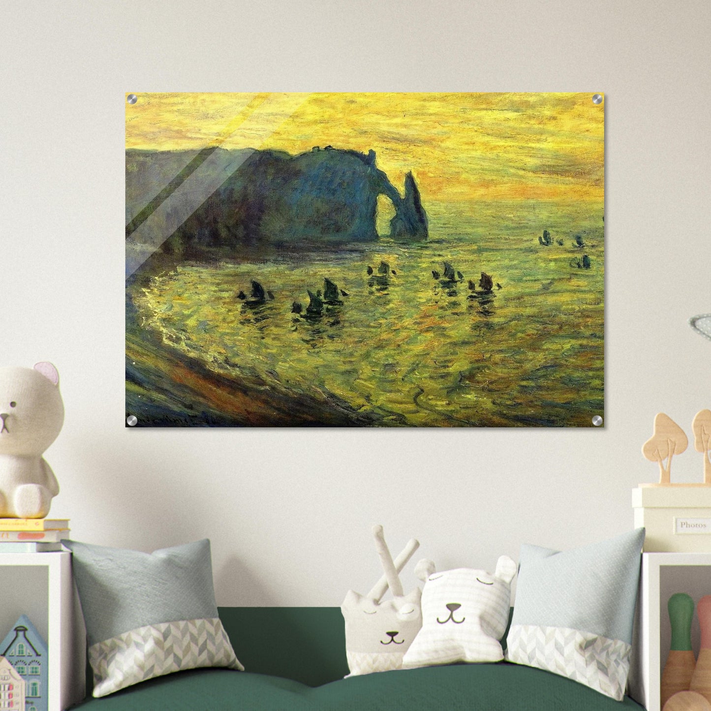 The Cliffs at Etretat - claude monet Acrylic Print - 70x100 cm / 28x40″ inches
