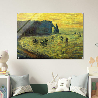 The Cliffs at Etretat - claude monet Acrylic Print - 70x100 cm / 28x40″ inches
