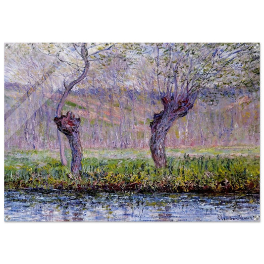 Willows in Springtime - claude monet Acrylic Print - 70x100 cm / 28x40″ inches