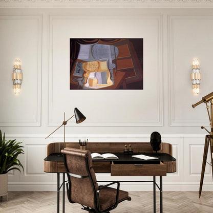 THE TABLE IN FRONT OF THE WINDOW 1921 - Juan Gris Brushed Aluminum Print - 70x100 cm / 28x40 inches | Juan Gris Aluminum Print | Juan Gris Prints