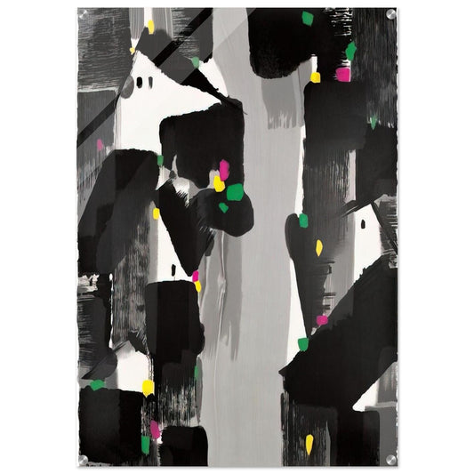 Houses of the South - 2007 - Wu Guanzhong Acrylic Print - 70x100 cm / 28x40″ inches | Wu Guanzhong Wall Art | Wu Guanzhong Prints