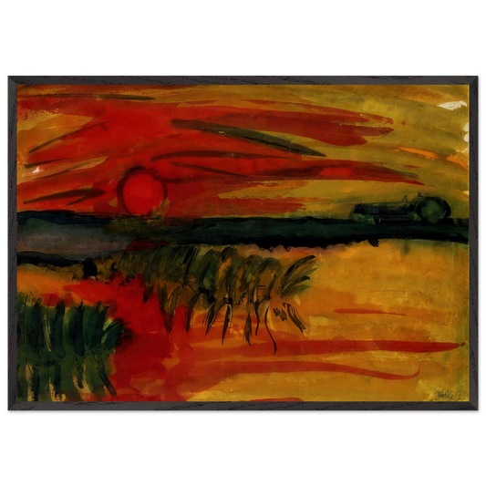 Sunset N2 - Emil Nolde Framed Art Print – Black Wooden Frame - Default Title - -Framed Art Print