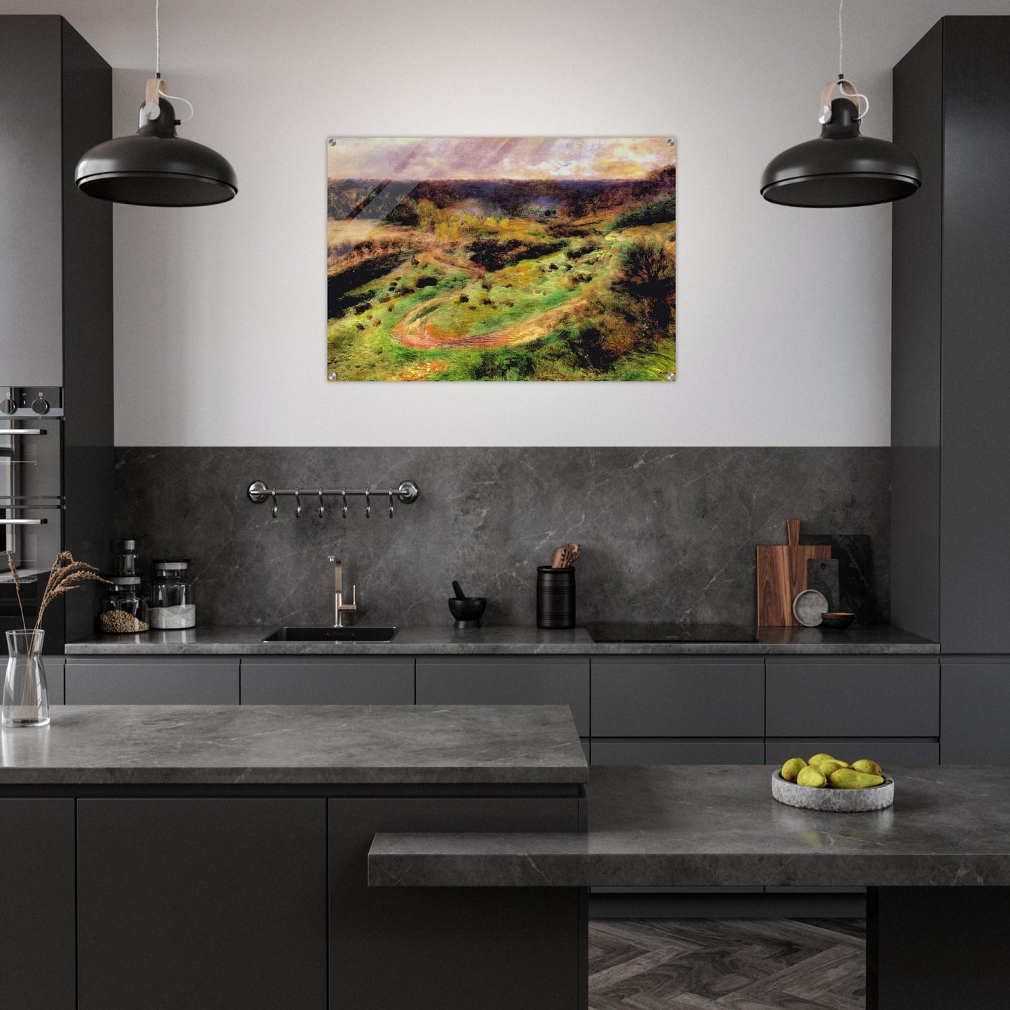 Landscape at Wargemont - Pierre-Auguste Renoir Acrylic Print - 70x100 cm / 28x40″ inches | Pierre-Auguste Renoir Wall Art | Pierre-Auguste Renoir Prints