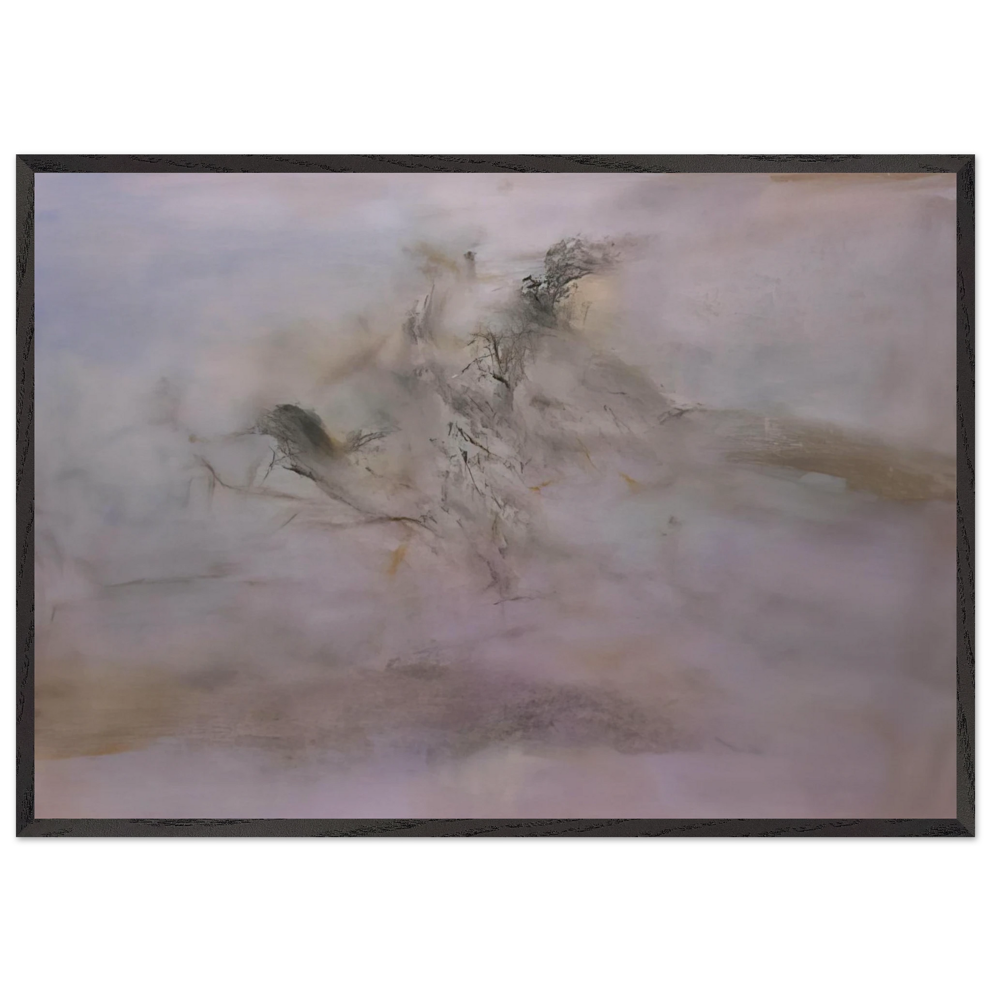 24 02 2002 2002 - Zao Wou-Ki Framed Art Print – Black Wooden Frame - Default Title - -Framed Art Print
