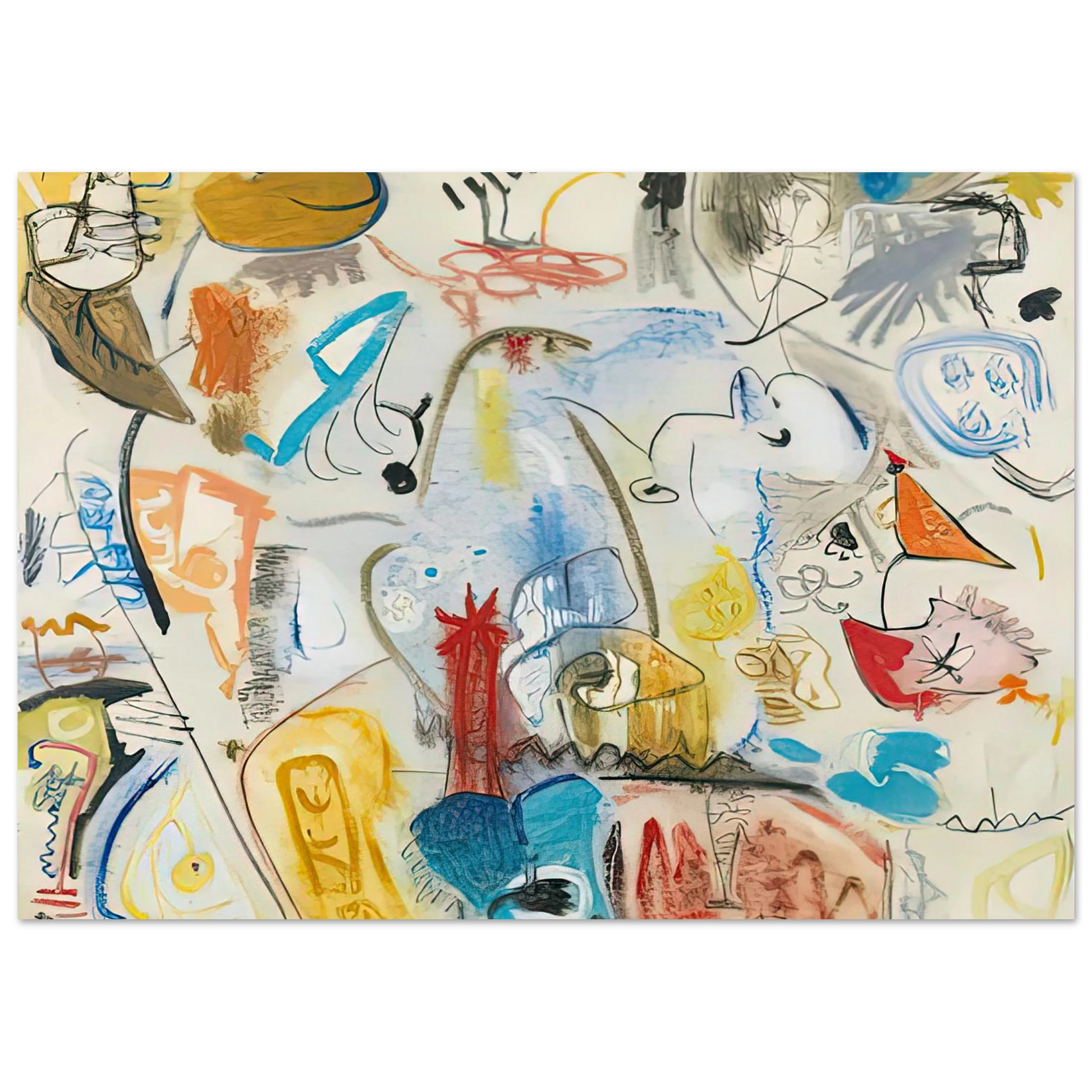 Helen Frankenthaler - Circus Landscape, 1951- Wall Art - 28x40 inches / 70x70 cm - Canvas (Imperial) - -