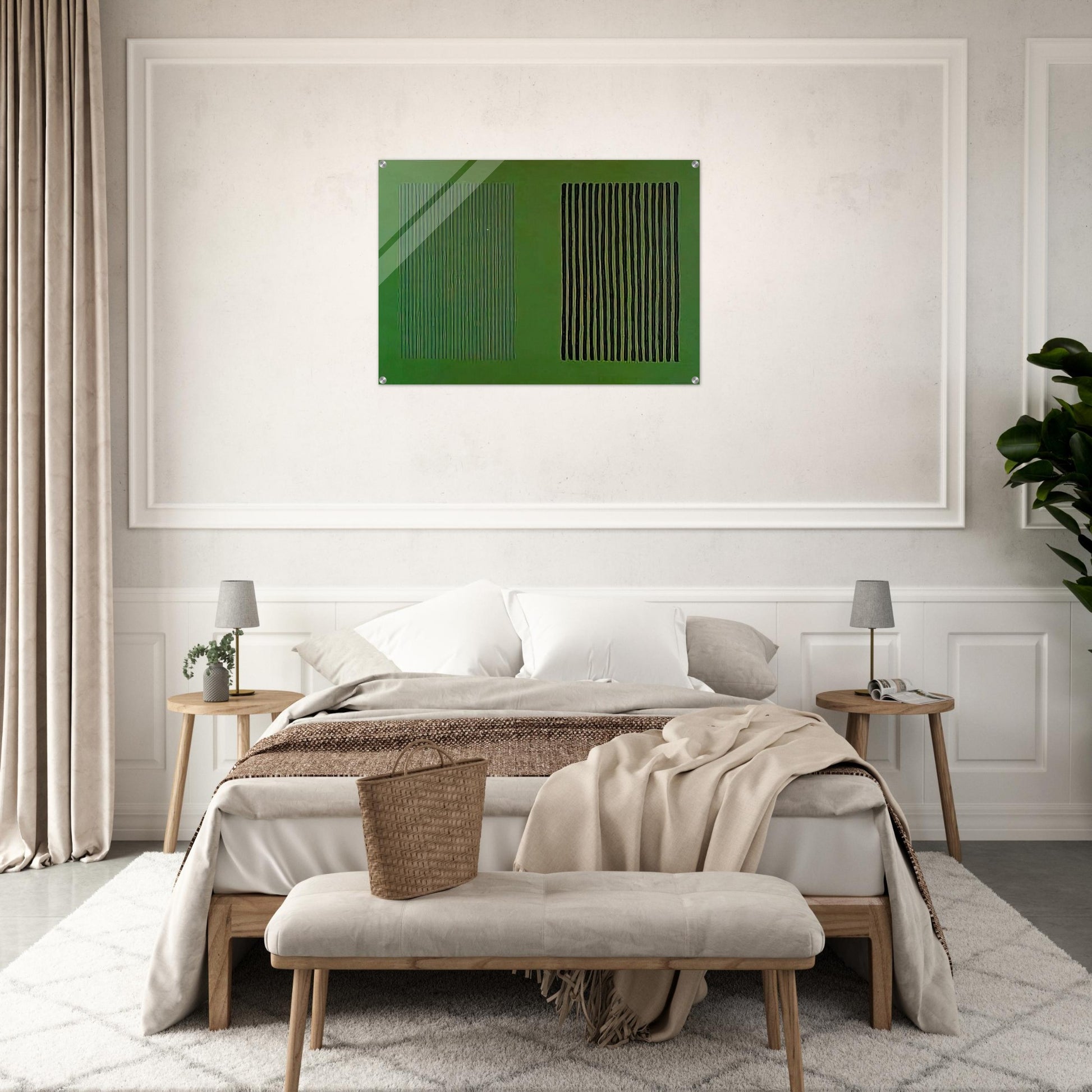 Green Giant - 1980 - Gene Davis Acrylic Print - 70x100 cm / 28x40″ inches | Gene Davis Wall Art | Gene Davis Prints