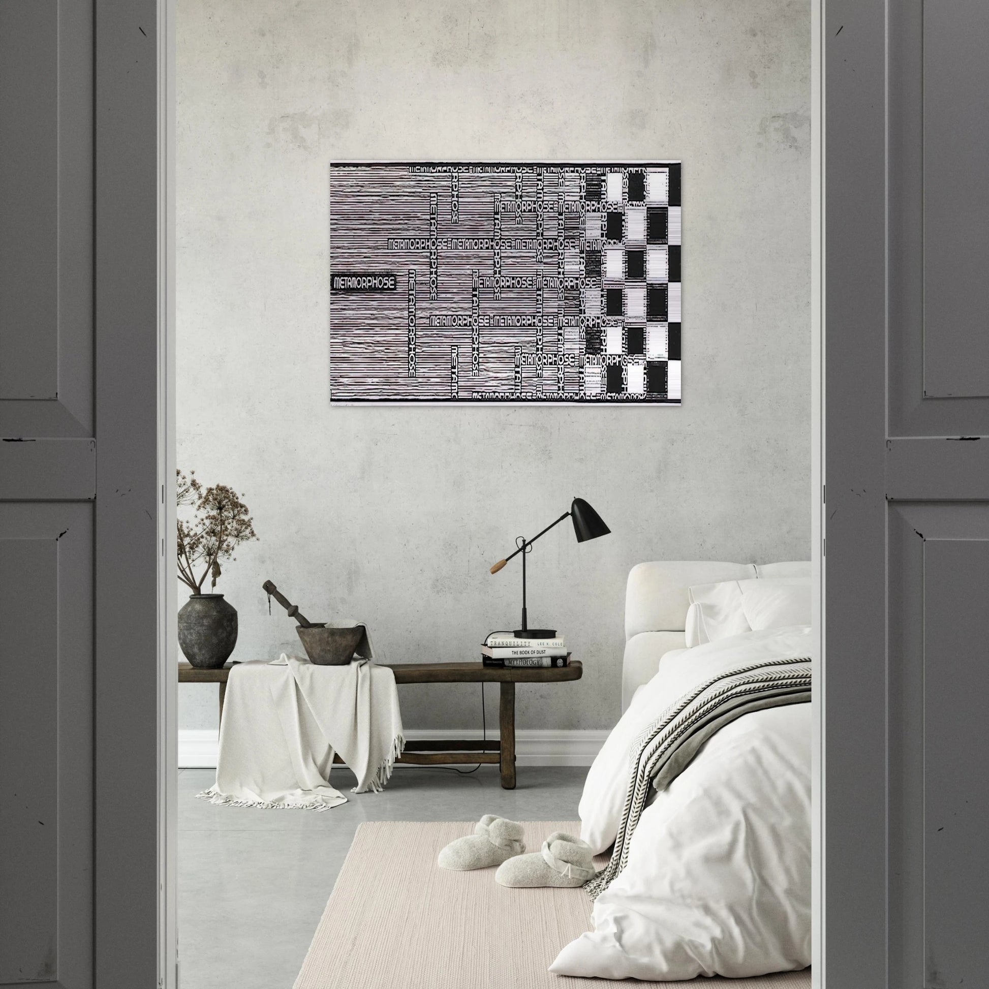 METAMORPHOSIS II EXCERPT 1 - MC Escher Brushed Aluminum Print - 70x100 cm / 28x40 inches | MC Escher Aluminum Print | MC Escher Prints