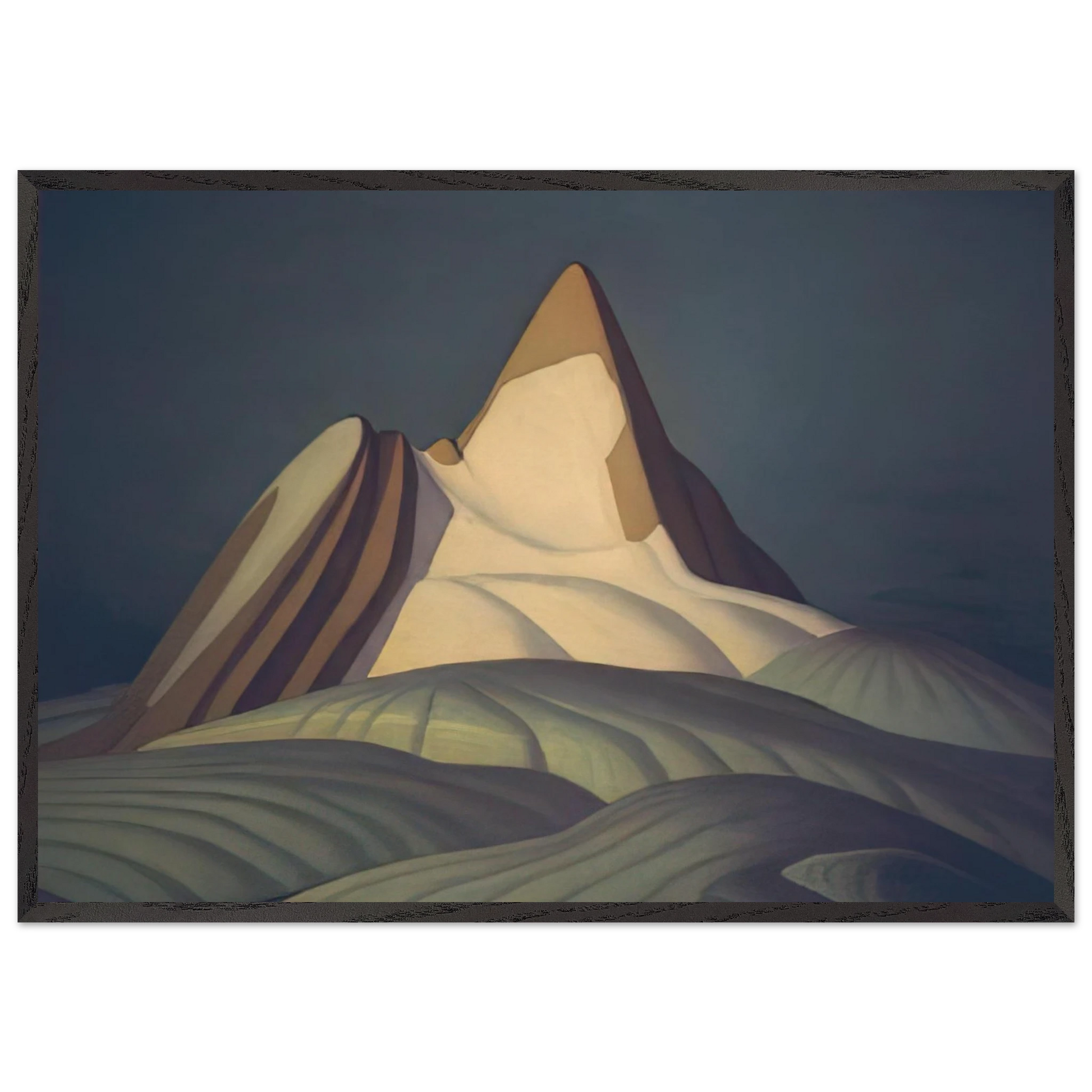 Isolation Peak Rocky Mountains - 1930 - Lawren Harris Framed Art Print – Black Wooden Frame - Default Title - -Framed Art Print